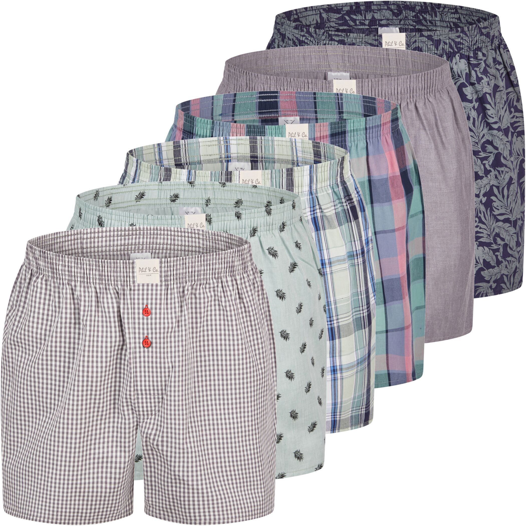 Men's Wide Boxer 6-Pack Design 724d