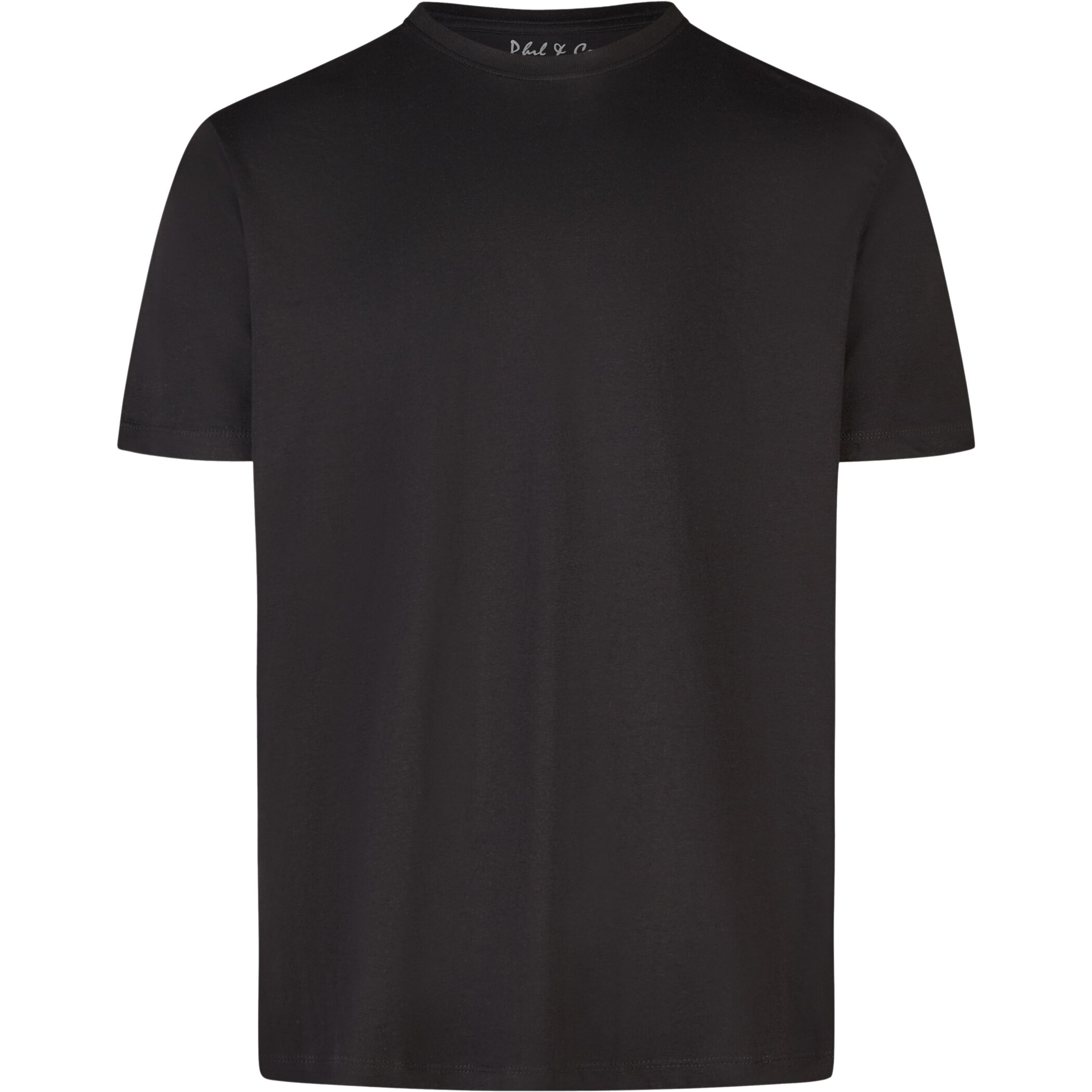 Phil & Co. Berlin Men's T-Shirts 2 Pack Crew Neck Black 100% Cotton