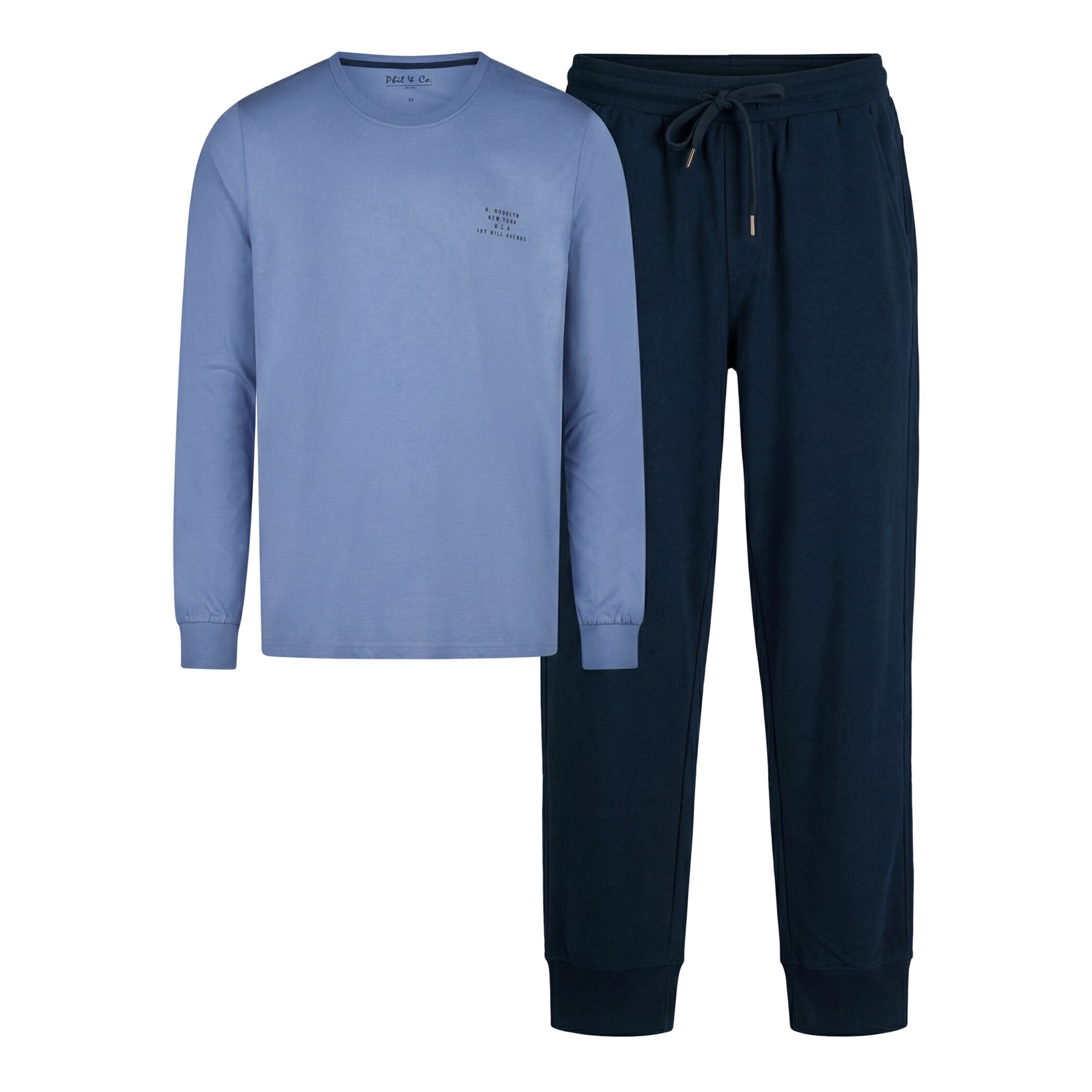Phil & Co. Berlin Men's Long-Sleeved Pyjamas – Cotton Pyjamas with Fashionable Print & Colour Gradient, Spring/Summer, S–XXL