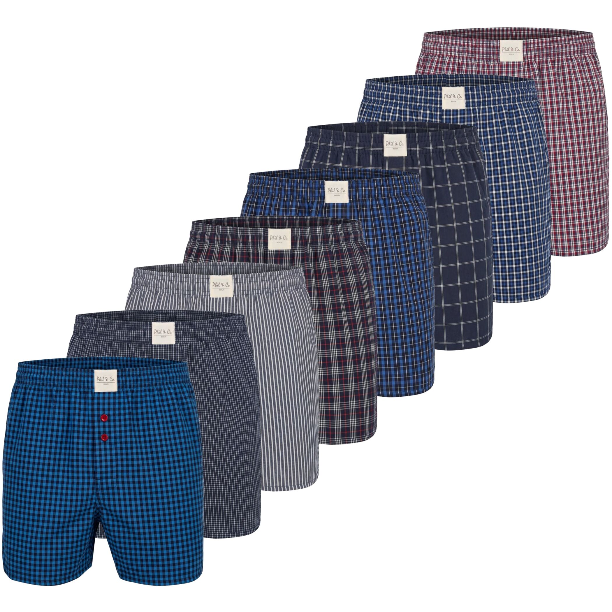 Herren Webboxer 8er Pack – 60% Baumwolle / 40% Polyester – Pflegeleicht