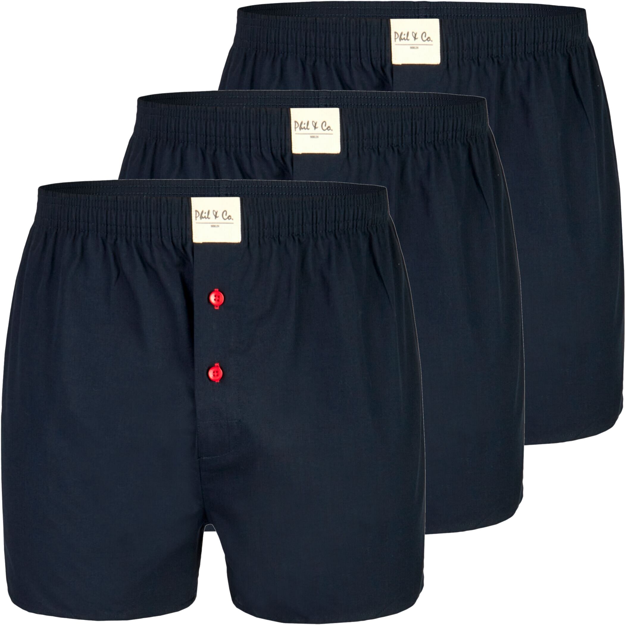Men's Jersey Boxer 3-Pack Solid Black