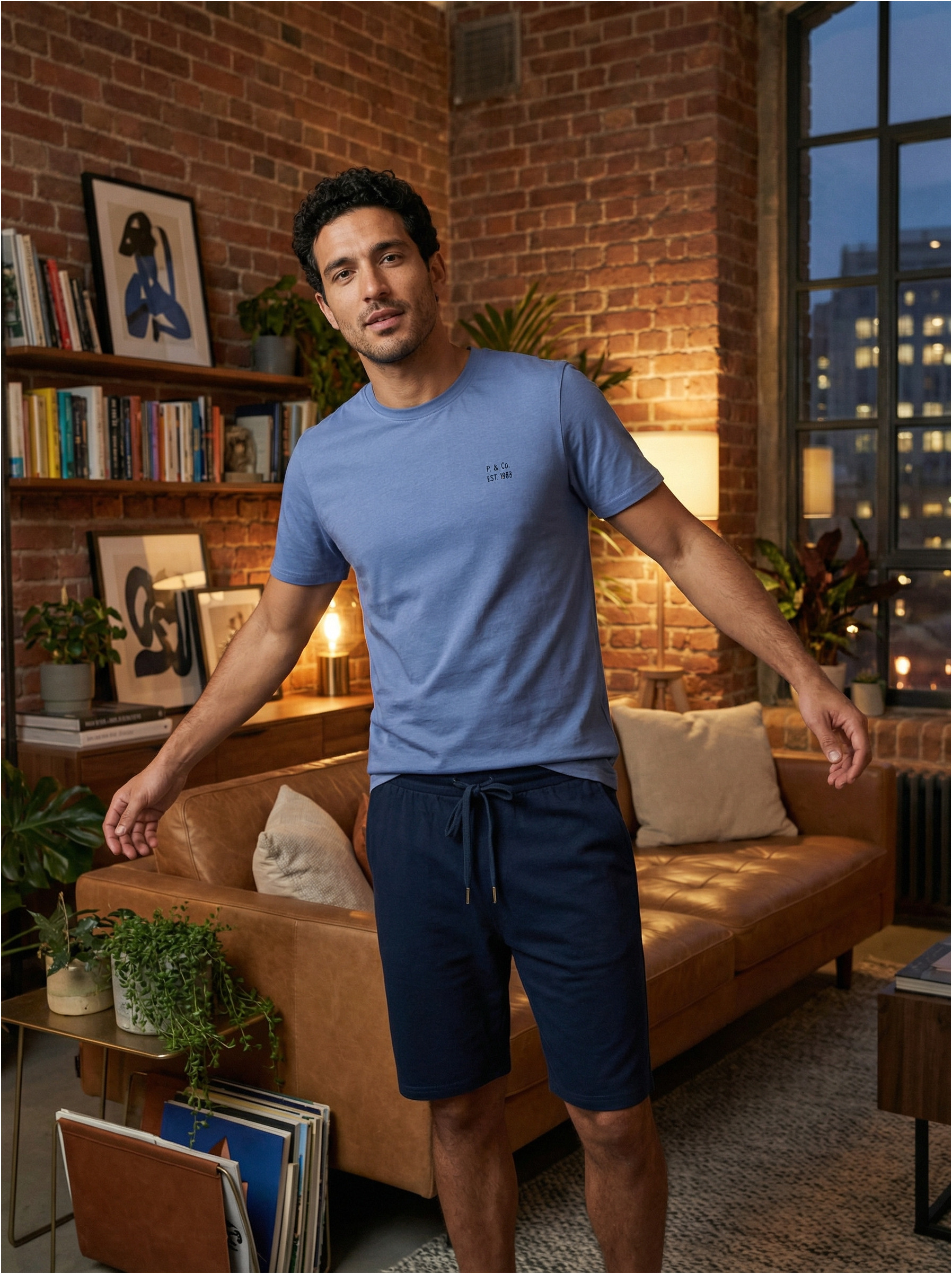 Phil & Co. Berlin Herren Shorty Pyjama