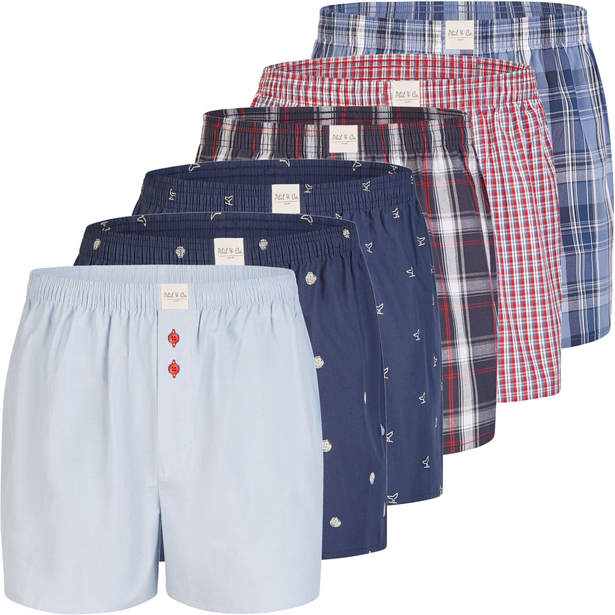 Men's Wide Boxer 6-Pack Design 724d